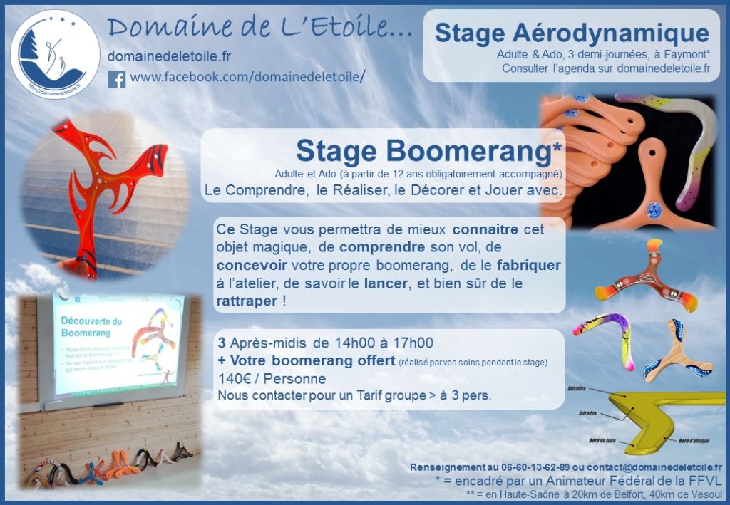 Affiche stage boomerang